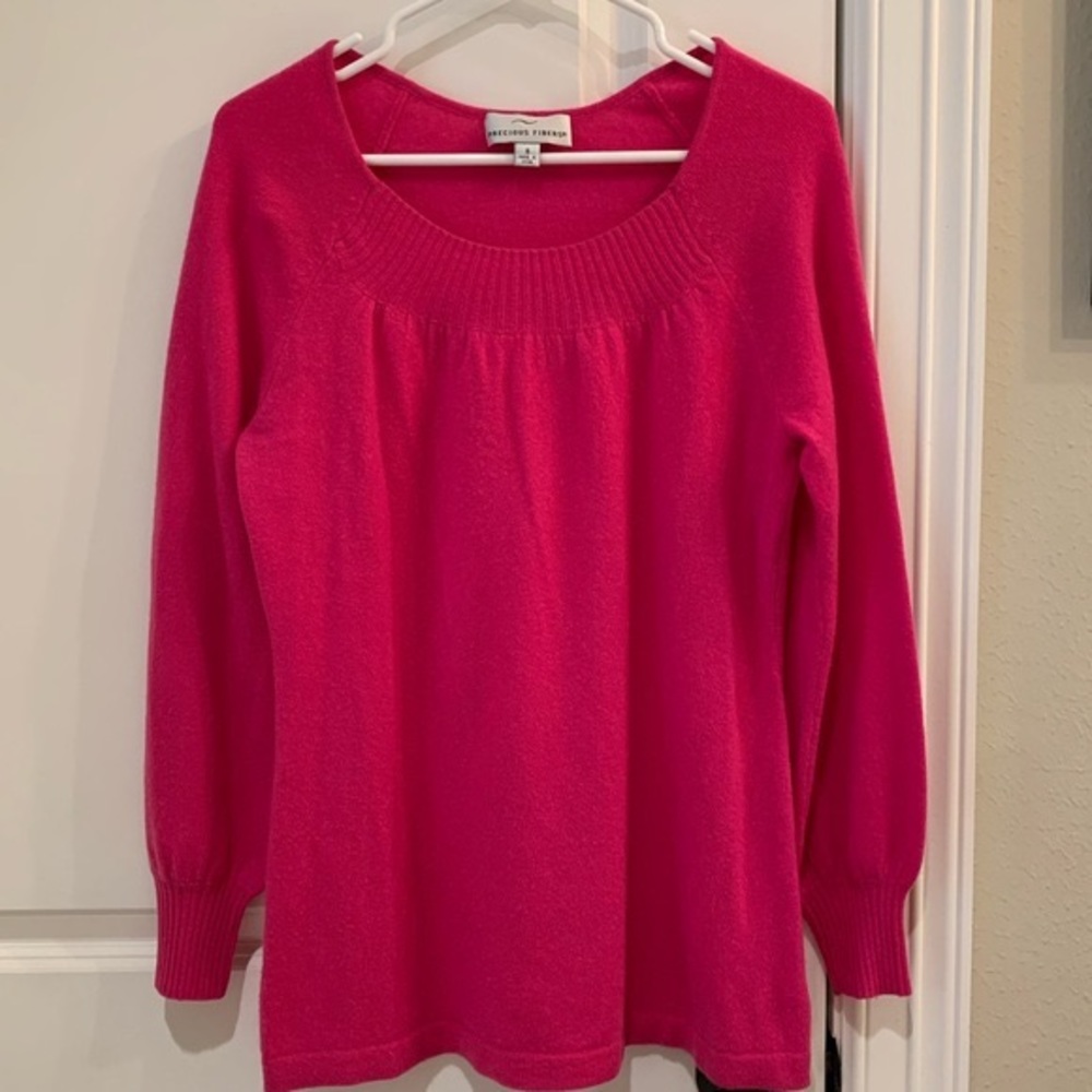 Precious Fibers Pink Cashmere Sweater Size Small
